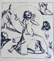 Graphics work of Cornelia Gurlitt. Photo belongs to Vilna Gaon Jewish State Museum 
