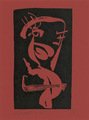 A. Vaičaitis. Pagoniškas šokis. 1965. Iš albumo „A. Vaičaitis. Linoprints“. Popierius, lino raižinys, 22,2 x 12,8 cm. Skenavo Edgaras Austinskas