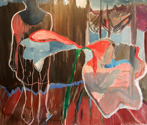 A. Petrašiūnaitė. Two natural possibilities, oil on canvas, 135x160, 2015