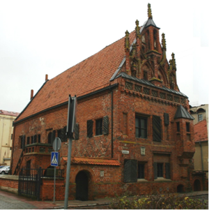 Restored House of Perkūnas, reflecting the taste in architecture and financial potential of the Lithuanian merchant