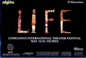 Poster of the first festival LIFE (artist Rimvydas Kepežinskas)