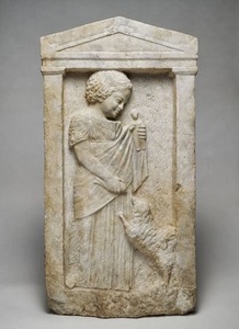 Girl Melisto tombstone, 340 m. b.c. Harvard Art Museum, Cambridge, USA