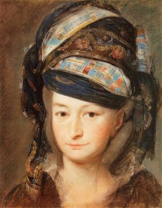 K. Voinovskis "Marija Tereza Poniatovska-Tiškevičienė", 1797. National Warsaw Museum, Poland