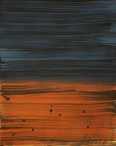 Agnė Liškauskienė. „JAE spalva. Dykuma / Naktis“, 100 x 80, drobė, akrilas, 2016