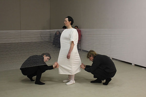 Židrija Janušaitė. Performance "Life consists of these tiny solitudes", 90 min, 2013, gallery Meno parkas.