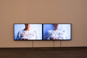From J. Pociūtė's solo exhibition The scale of the wave, Pamėnkalnio gallery, Vilnius, 2016.