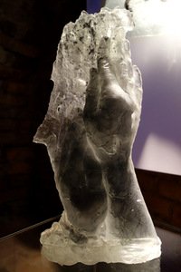 Solo exhibition Glass logic at the Kaunas Castle, 2016. Works from the series Hands.