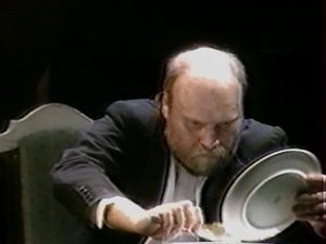 Valdas Bagdonas – Tuzenbach in the performance “Three Sisters”. Photo from the video recording.