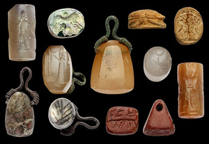 VII–IV a. pr. Kr. spaudai ir cilindriniai antspaudai, 2013 m. rasti Jupiterio Dolicheniečio šventykloje, Duluke, Turkijoje