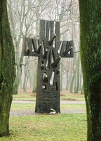 CROSS, wood, bronze, h-500, Kaunas.