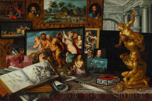 Etienne de la Hyre (?). Vladislav Sigismund Vasa's royal cabinet of paintings, 1626 Warsaw Royal Palace, Poland