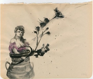 Greta Grendaitė. From the series GENDER OF CONSCIOUSNESS. STORIES & SENSES (2). Ink, aquarelle, 2009-2013