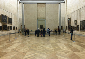 Rob Colvin, Mona Liza in Louvre, magazine Hyperallergic