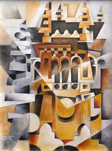 Julio Sendino. "La ciudad del Pisuerga." Oil on canvas, 81x60, 2013