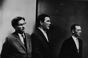 Povilas Karpavičius, Rimgaudas Maleckas ir Vilius Jasinevičius bendra nuotrauka iš asmeninio Aleksandro Macijausko archyvo. 1964-5 m.