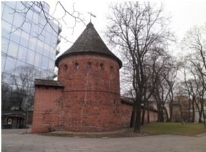 Defensive wall and tower of Kaunas city. R.M. 2014.