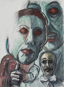 Aliutė Mečys. "Masks and Faces". No date. Gallery Aukso pjūvis collection