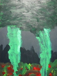 Rasa Staniūnienė. "Trees". 2013-2014. Acrylic on canvas, 70 x 50.