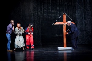 Scene from the performance "Woodman." Donatas Stankevičius photo.