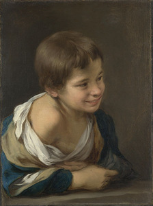 B. E. Murillo. „Berniukas, atsirėmęs į palangę“, 1675 m., Londono nacionalinė galerija, D. Britanija