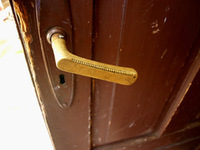 Door handle of the house on Tulpių street, number 21; photo by A. Raškevičiūtė