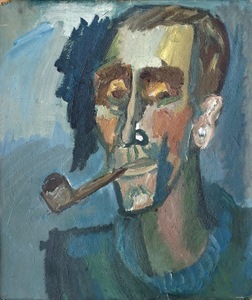 K. Paliokas. 'Self-portrait with a Pipe'