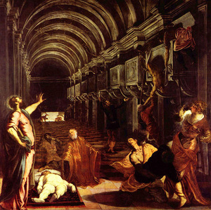 Tintoretas. „Šv. Morkaus palaikų atradimas“, 1562–1566 m., Breros galerija, Milanas, Italija