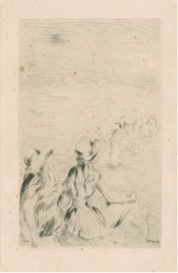 „Bernevalio paplūdimyje“, apie 1892 m., popierius, ofortas (Muziejaus nuosavybė)