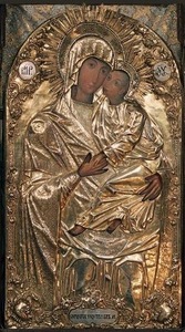 The miraculous icon of the Mother of God of Surdegis, 16th century. Kaunas Annunciation Church