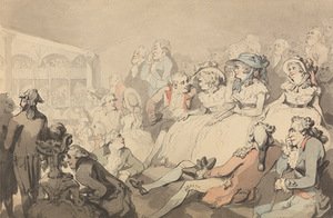 Thomas Rowlandson. “An audience watching a play at Drury Lane Theatre”, 1785, Yale Center for British Art, Great Britain