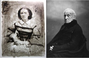 From the left: Anonymous author, “Pranciška Florijonavičiūtė, who studied in Dresden“, 19th c. 6th-7th decades. LNM. F. Nadar, “Knight Adomas Jurgis Čartoriskis”, 1856–1859, D‘Orsay Museum Collection, Paris.