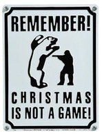  REMEMBER CHRISMAS IS NOT A GAME. 2004, metalas, emalis, 40x30.