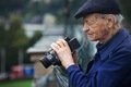 Poetas ir filmininkas Jonas Mekas Kaune. Mildos Kiaušaitės nuotr.