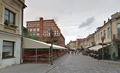 Sklypo, kuriame projektuojami nauji statiniai, vaizdas iš Vilniaus g.  