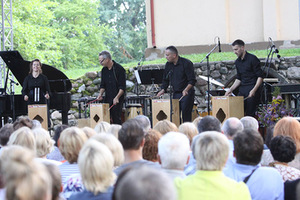 G. Gedvilaitė and Giunter Percussion. Laimutis Brundza's photo from Pažaislis Music Festival organizers' archive