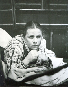 V. Grigaitytė – Giedrė in the play The Great Lust (director N. Karpuškaitė). Photo from the personal archive, 1984.