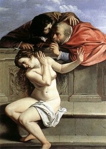 A. Džentileski, „Suzana ir seniai“, 1610 m., Schloss Weißenstein, Vokietija