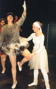 V. Grigaitytė – Roza Roza in the play Dance Lesson (director Mara Kimele). Photo from the personal archive, 1998.