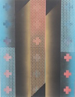 LIETUVIŠKAS OPARTAS II, 1992, spalvotas, mišri technika, 65 x 50. 