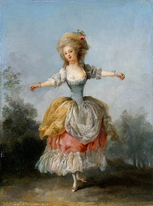Frederikas Šallas. „Panelės Gimar, Paryžiaus operos balerinos, portretas“, 1780 m., Nanto Meno muziejus, Prancūzija