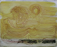 ABOUT SAND AND WATER. 2005, 106x126, tin, oil.