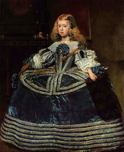 D.Velázquez. "Portrait of Infanta Margarita Teresa in a blue dress", 1659. Vienna Art History Museum, Austria