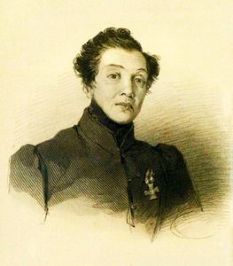 Aleksandras Briulovas, ,,Nadiežda Durova,“ 1839 m. litografija.