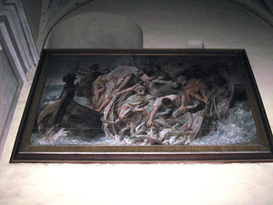 E. M. Andriolis. „Stebuklinga žūklė“, 1891–1892 m., Kauno Šv. apaštalų Petro ir Povilo arkikatedra bazilika. Autoriaus fotografija