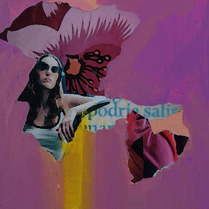 I. Mindiuz. „Pink Life“. 2013. Mišri technika. Popierius/kartonas, 5 x 5 cm