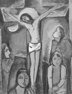 Pranas Domšaitis. Crucifixion. 1962
