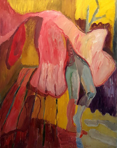 A. Petrašiūnaitė. Wrapped in autumn, oil on canvas, 175x143, 2015