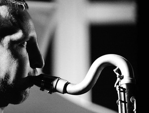 Saxophonist Dovydas Stalmokas, 2011. Photograph of A.Aleksandravičius