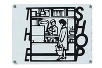 THE SHOP. 2006, metal, enamel, 40x30.