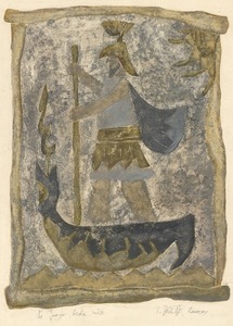 E. Jakutytė. „Šv. Jurgis“. 1966, pop., mišri technika, 47 x 38